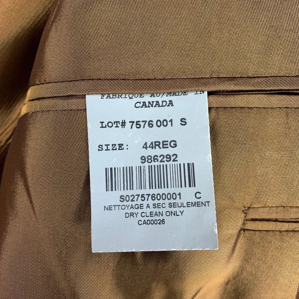 Arnold Brant Camel Hair Sport Coat Mens 44R Brown Blazer 3-Button Made in Canada